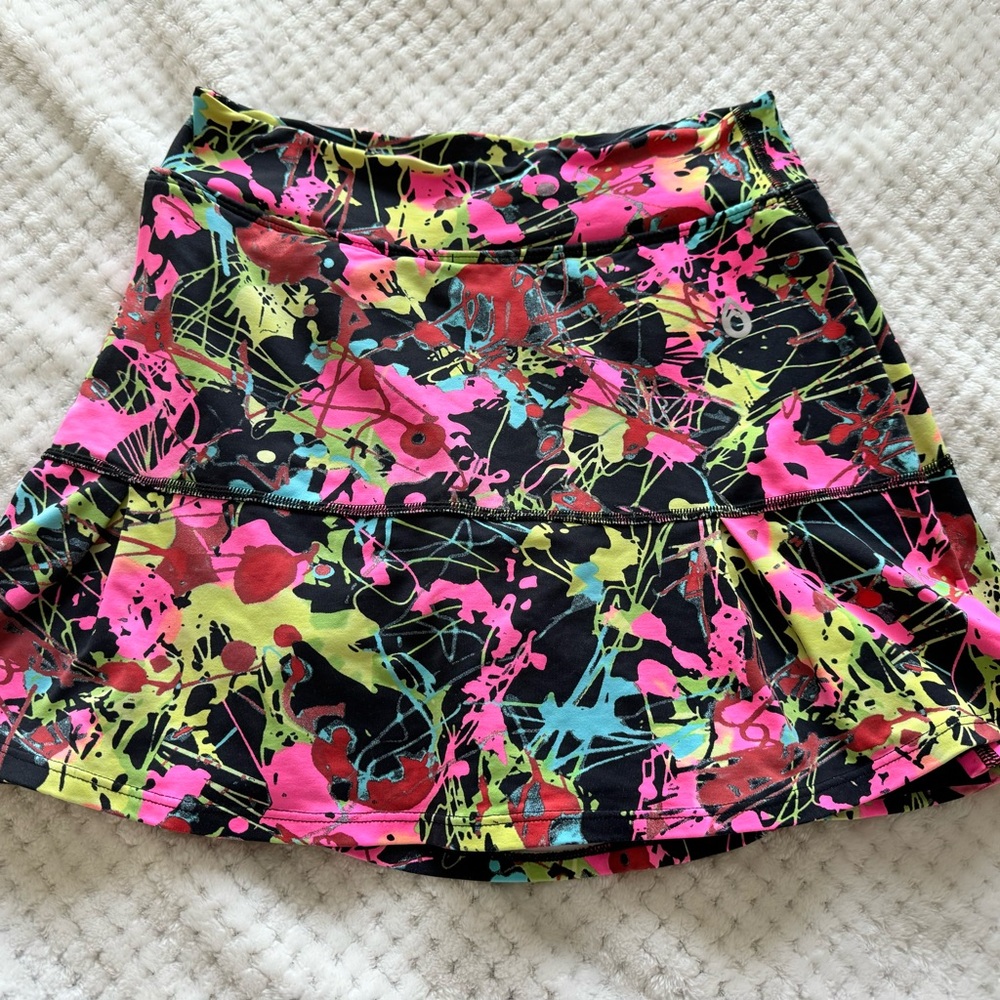 Dona Jo Glide Skirt/Skort multi pink/black Sz 1(S)